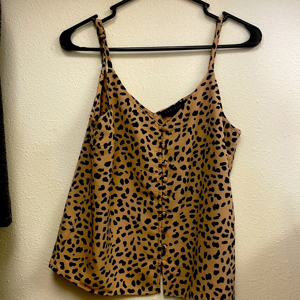 Leopard print tank top